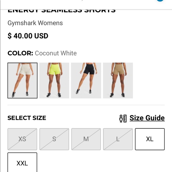 Gymshark energy seamless shorts in coconut white - Picture 6 of 7